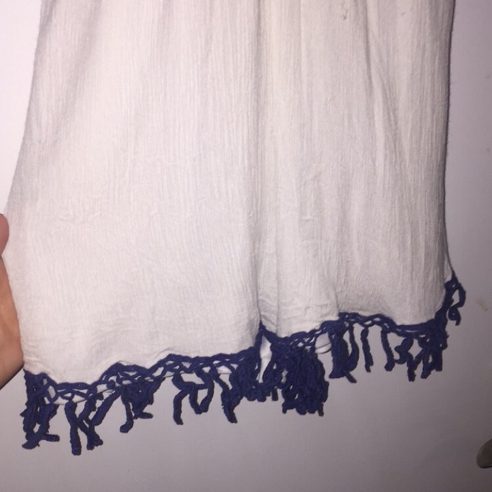 WHITE ROMPER WITH BLUE DETAILING - Picture 4 of 4